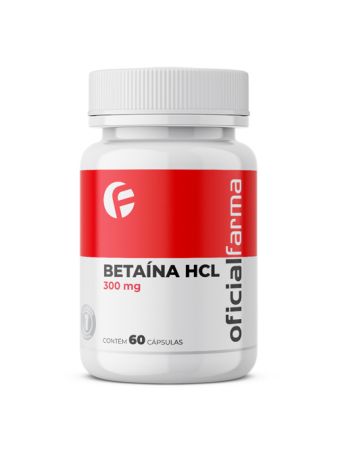 Betaína HCL 300mg 60 Cápsulas
