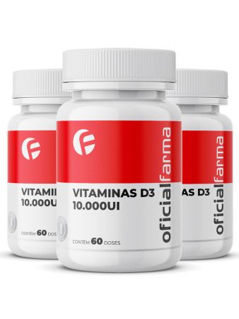3 Vitaminas D3 10.000UI 60 Doses