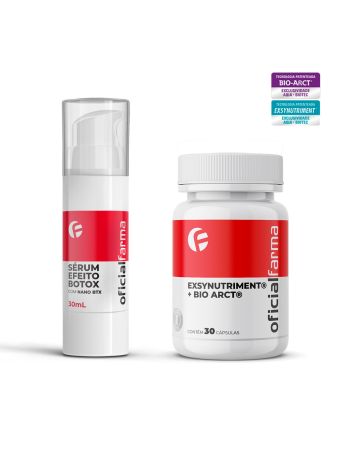 Sérum Efeito Botox Com Nano BTX 30mL + Exsynutriment® + Bio Arct® 30 Cápsulas