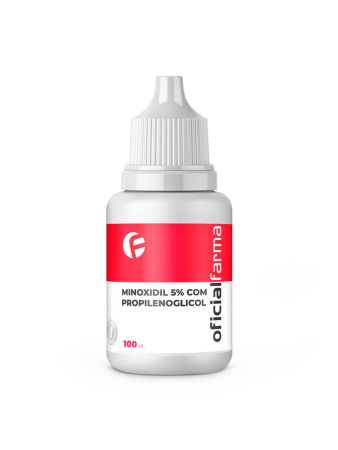 Minoxidil 5% Com Propilenoglicol 100Ml - Loção Capilar